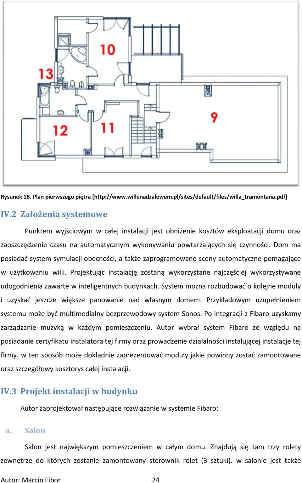 Dom ma posiadać system symulacji obecności, a także zaprogramowane sceny automatyczne pomagające w użytkowaniu willi.