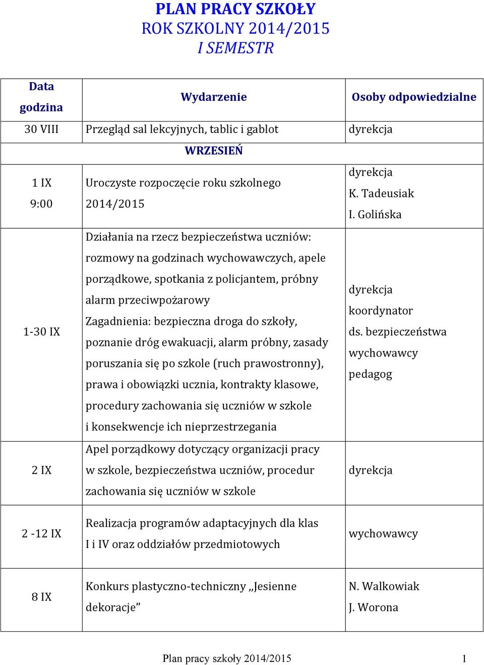 droga do szkoły, ds.