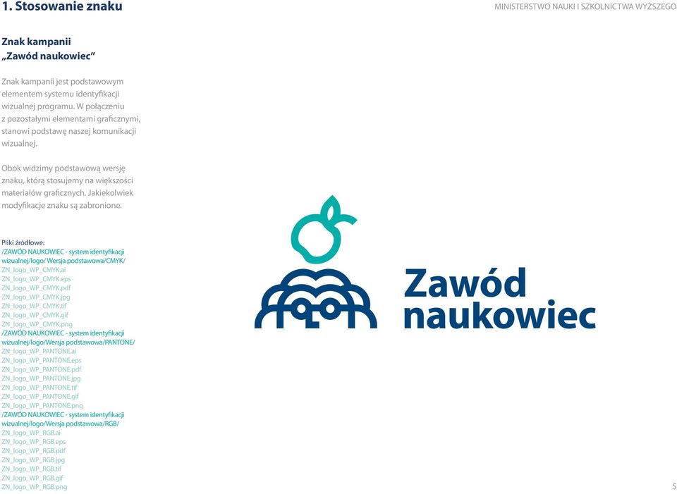 Jakiekolwiek modyfikacje znaku są zabronione. Pliki źródłowe: wizualnej/logo/ Wersja podstawowa/cmyk/ ZN_logo_WP_CMYK.ai ZN_logo_WP_CMYK.eps ZN_logo_WP_CMYK.pdf ZN_logo_WP_CMYK.jpg ZN_logo_WP_CMYK.