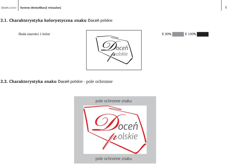 Skala szarości 1 kolor K 80% K 100% 2.