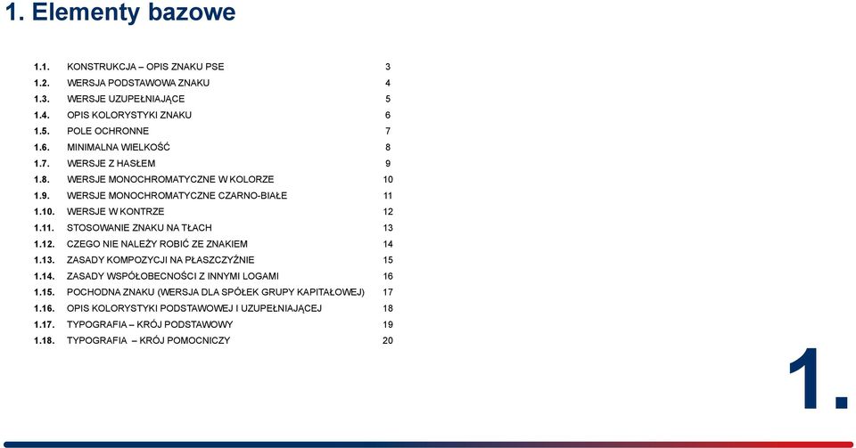 12. CZEGO NIE NALEŻY ROBIĆ ZE ZNAKIEM 14 1.13. ZASADY KOMPOZYCJI NA PŁASZCZYŹNIE 15 1.14. ZASADY WSPÓŁOBECNOŚCI Z INNYMI LOGAMI 16 1.15. POCHODNA ZNAKU (WERSJA DLA SPÓŁEK GRUPY KAPITAŁOWEJ) 17 1.