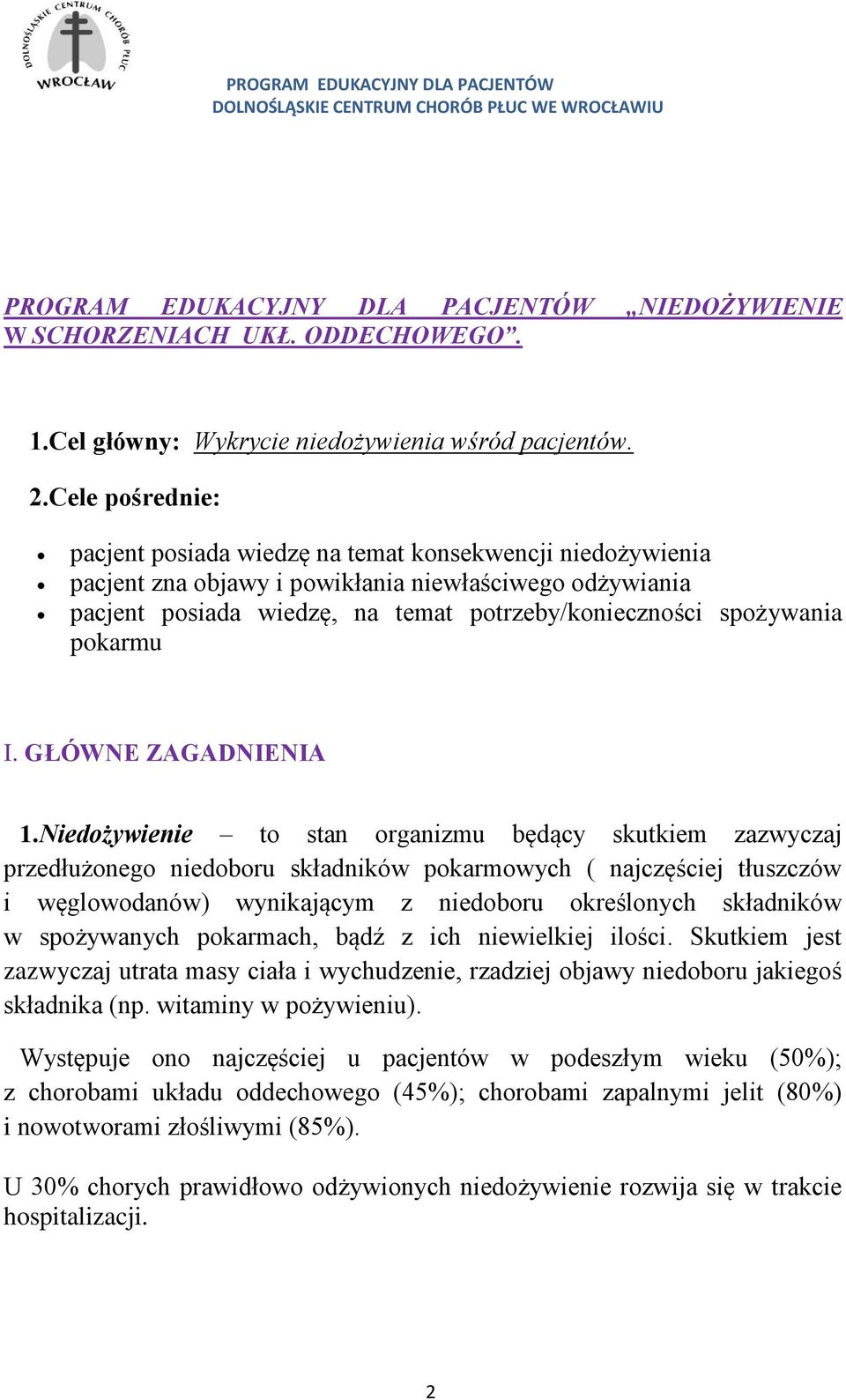 GŁÓWNE ZAGADNIENIA 1.