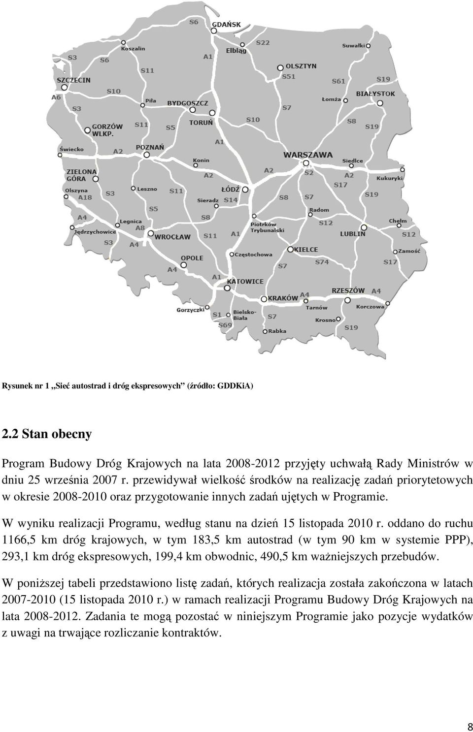 W wyniku realizacji Programu, według stanu na dzień 15 listopada 2010 r.