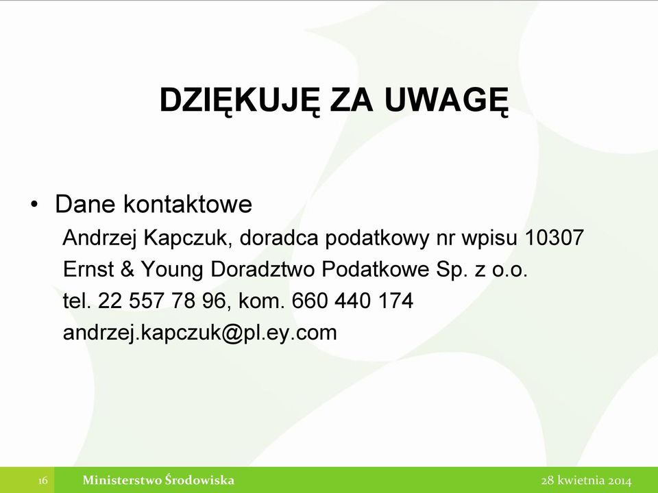 Doradztwo Podatkowe Sp. z o.o. tel. 22 557 78 96, kom.