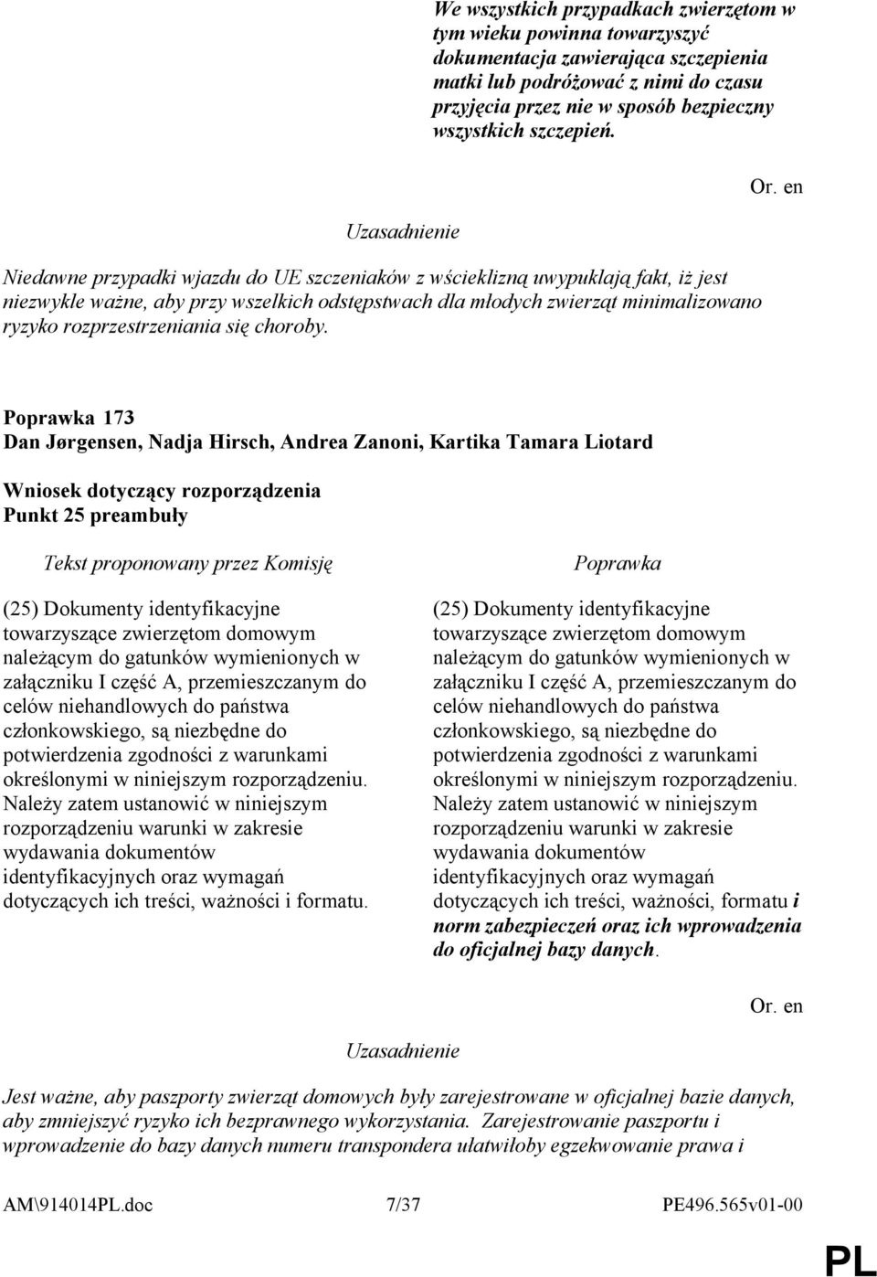 Niedawne przypadki wjazdu do UE szczeniaków z wścieklizną uwypuklają fakt, iż jest niezwykle ważne, aby przy wszelkich odstępstwach dla młodych zwierząt minimalizowano ryzyko rozprzestrzeniania się