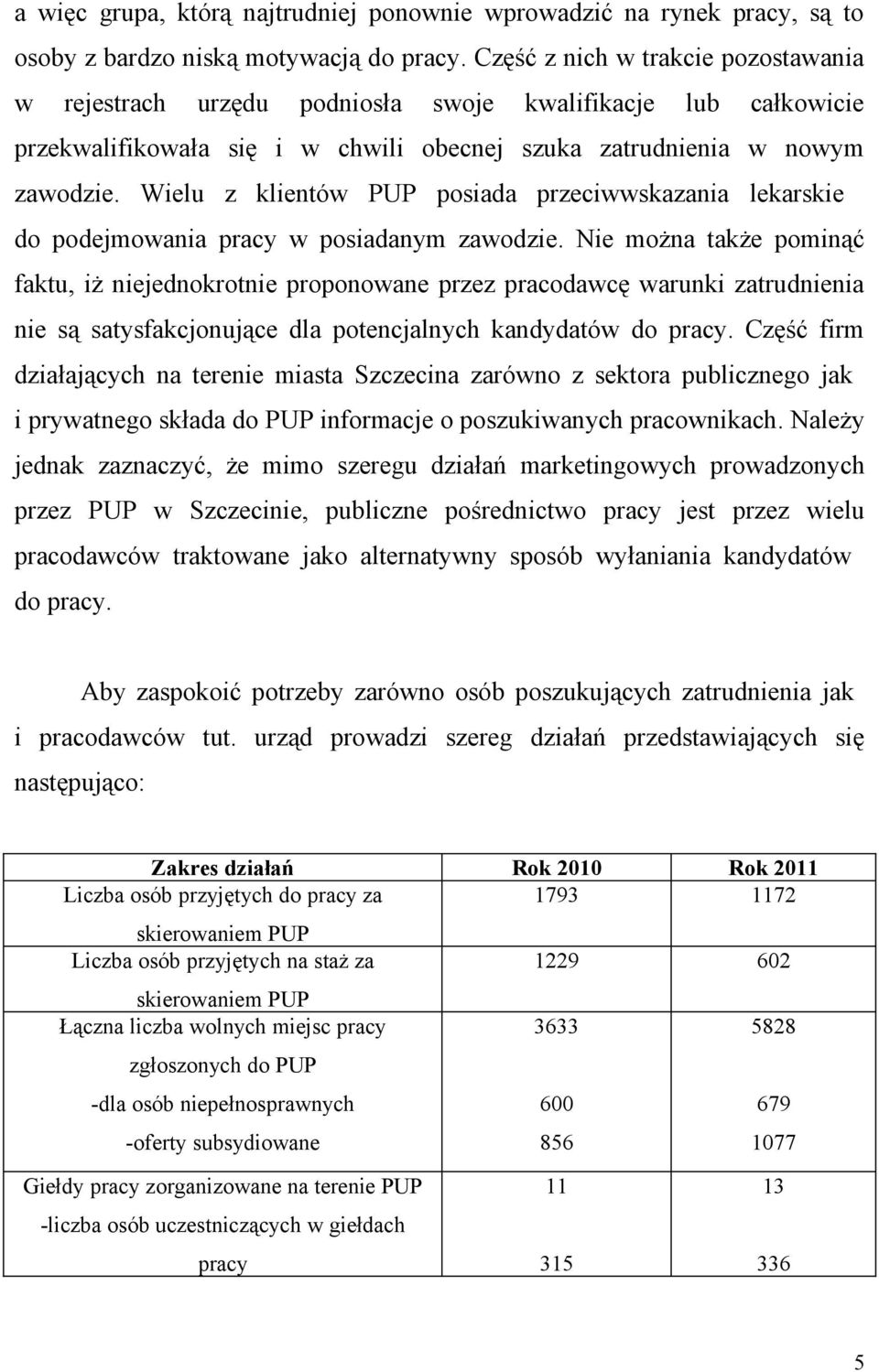 Wielu z klientów PUP posiada przeciwwskazania lekarskie do podejmowania pracy w posiadanym zawodzie.