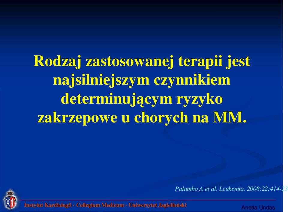 determinującym ryzyko zakrzepowe u