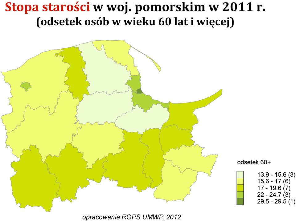 opracowanie ROPS UMWP, 2012 odsetek 60+ 13.