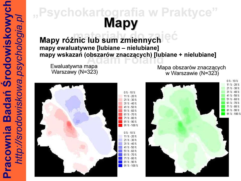 znaczących) [lubiane + nielubiane] Ewaluatywna mapa