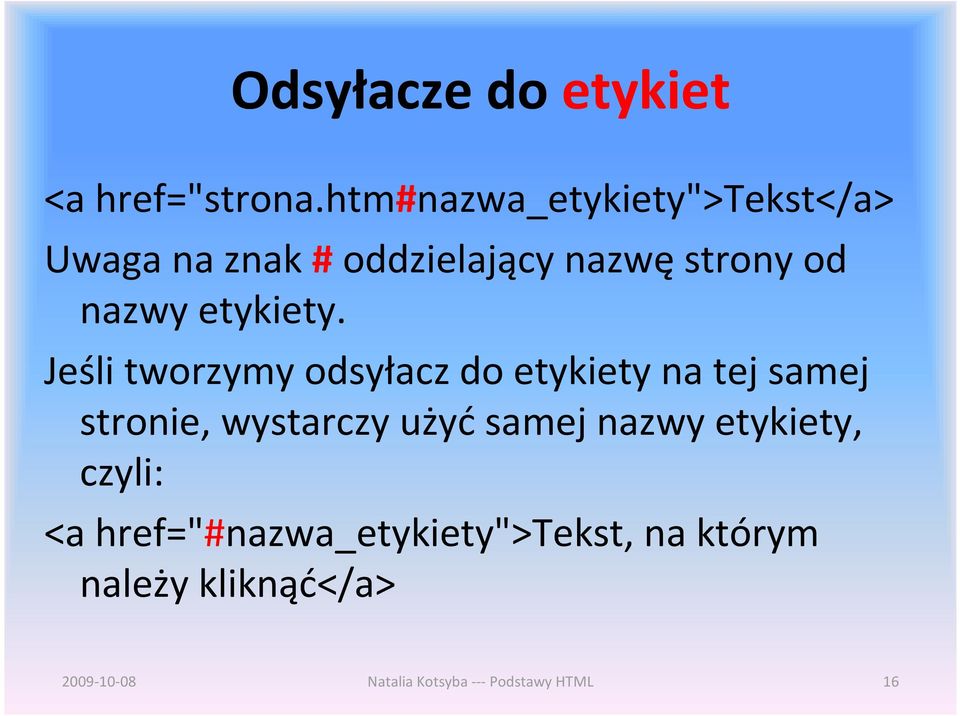 etykiety.