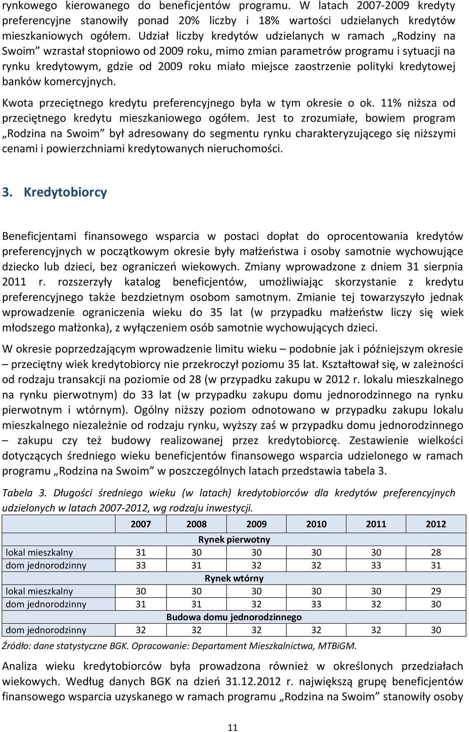 zaostrzenie polityki kredytowej banków komercyjnych. Kwota przeciętnego kredytu preferencyjnego była w tym okresie o ok. 11% niższa od przeciętnego kredytu mieszkaniowego ogółem.