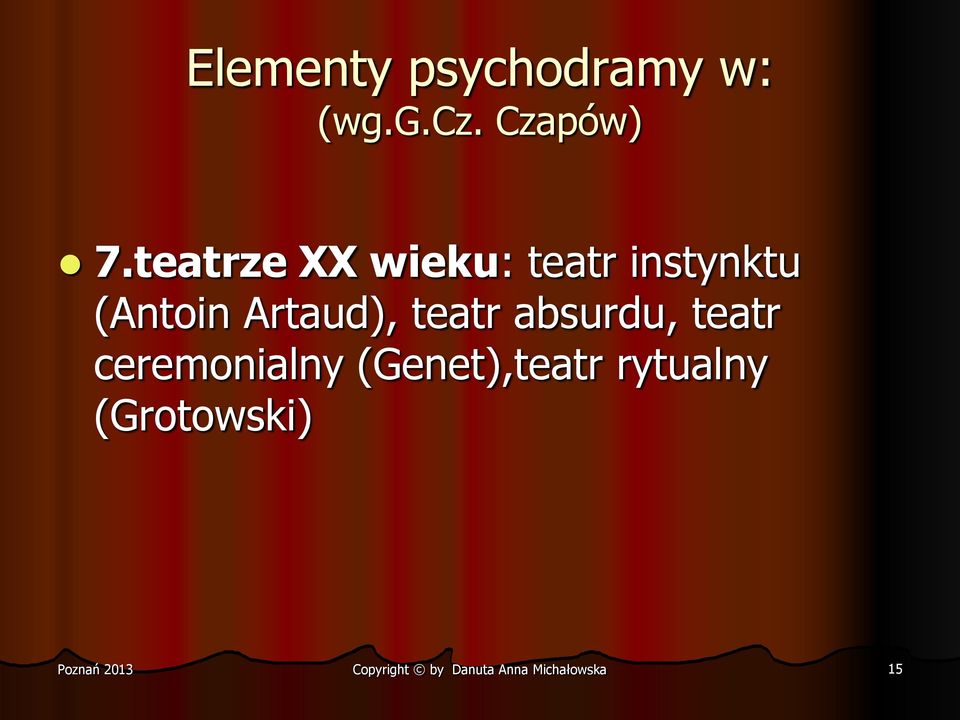 teatrze XX wieku: teatr instynktu (Antoin