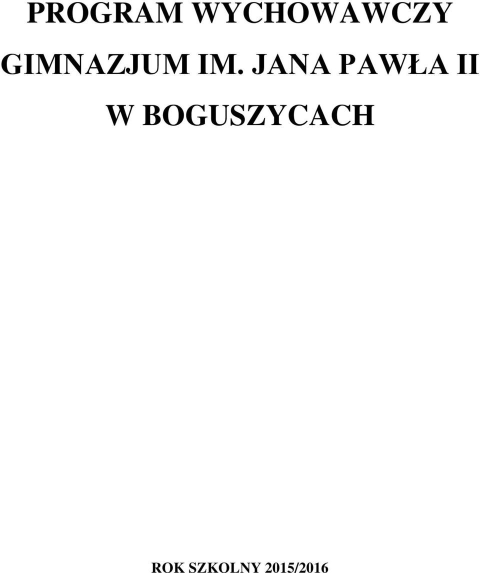 JANA PAWŁA II W