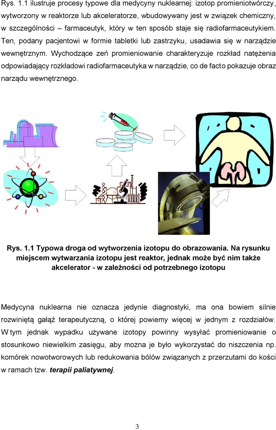 sposób staje się radiofarmaceutykiem. Ten, podany pacjentowi w formie tabletki lub zastrzyku, usadawia się w narządzie wewnętrznym.