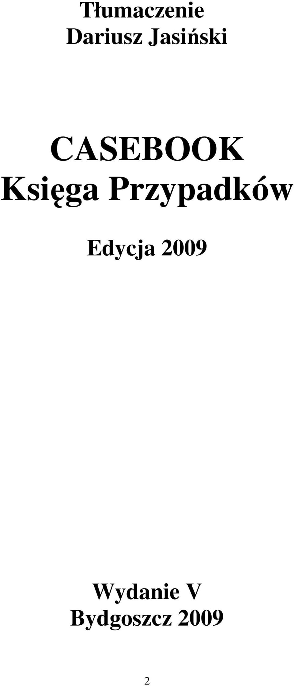 Księga Przypadków