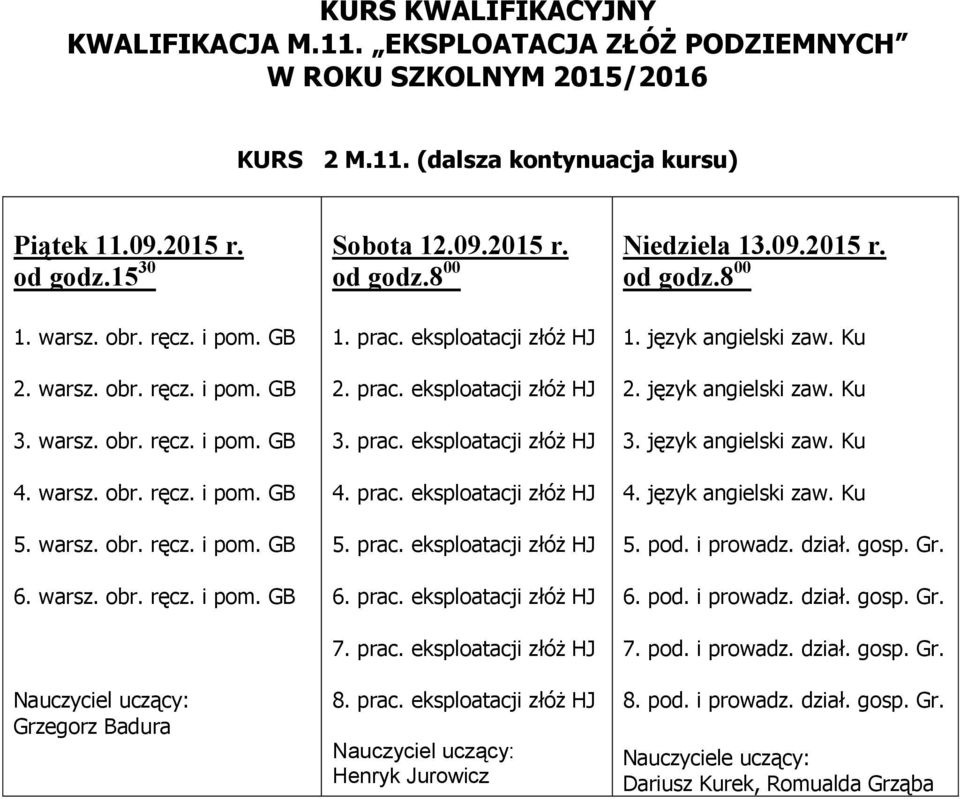 2015/2016 KURS 2 M.11.