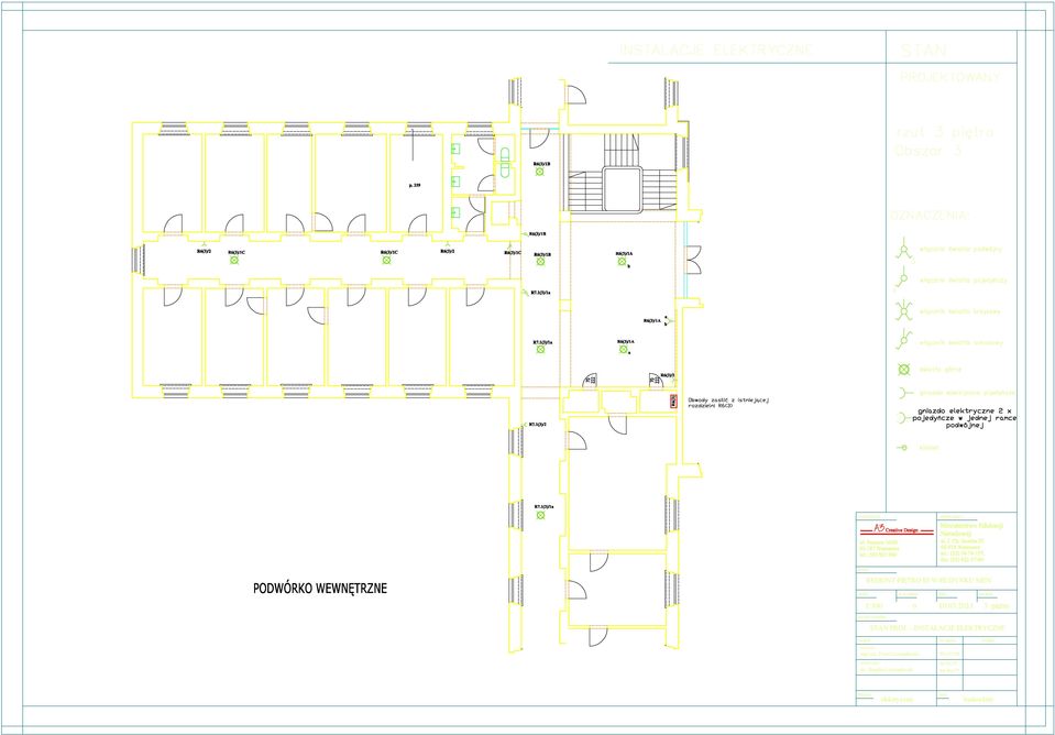 - INSTALACJE ELEKTRYCZNE zespół: projektant: mgr inż.