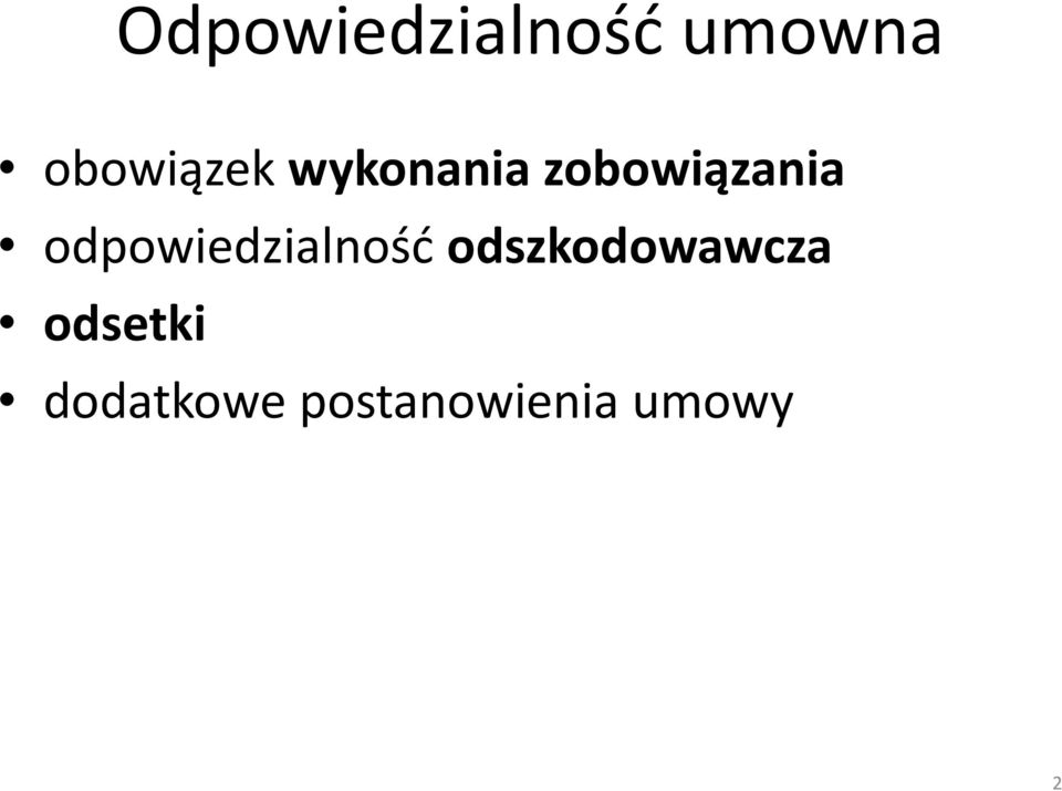 zobowiązania odpowiedzialność