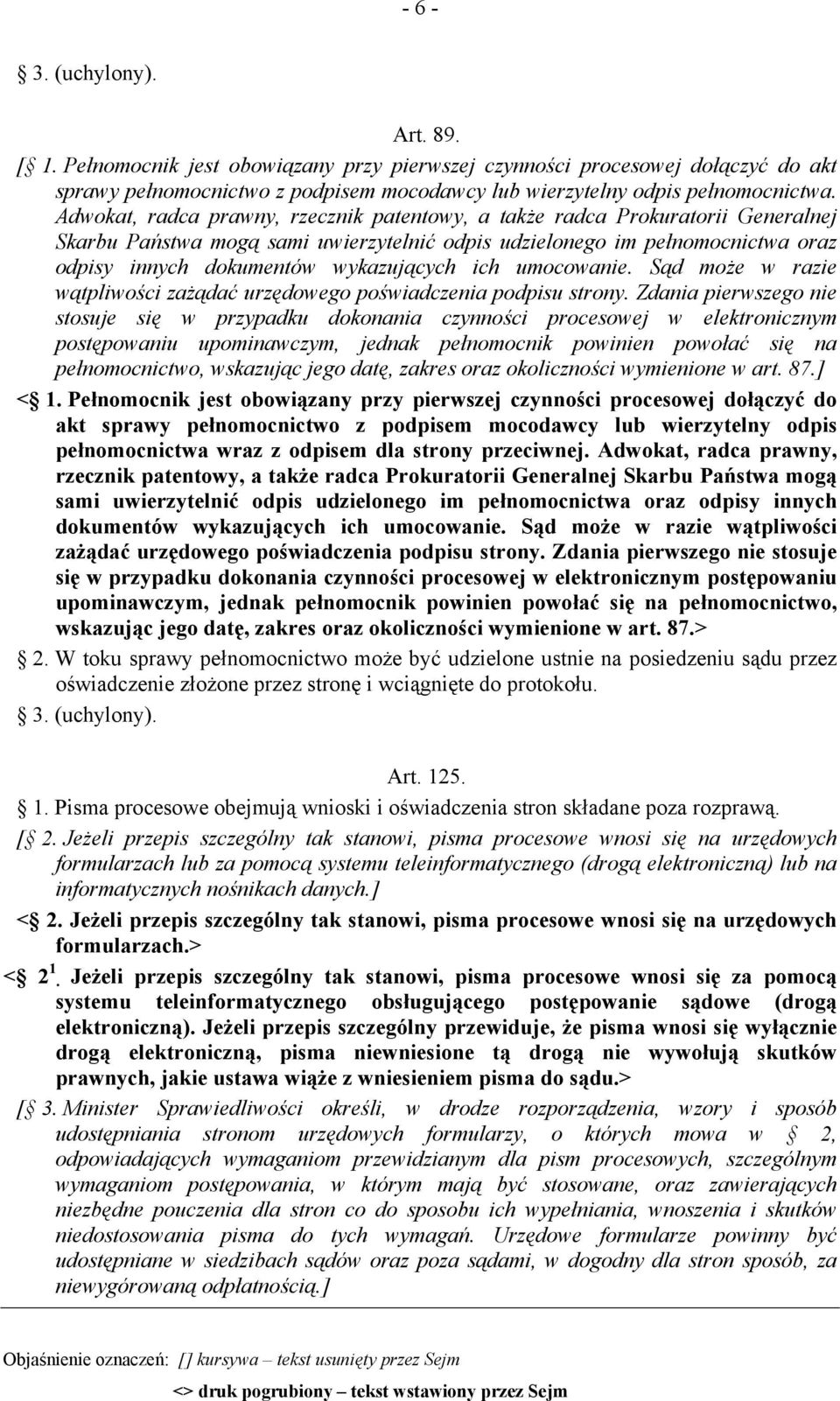 ich umocowanie. Sąd może w razie wątpliwości zażądać urzędowego poświadczenia podpisu strony.