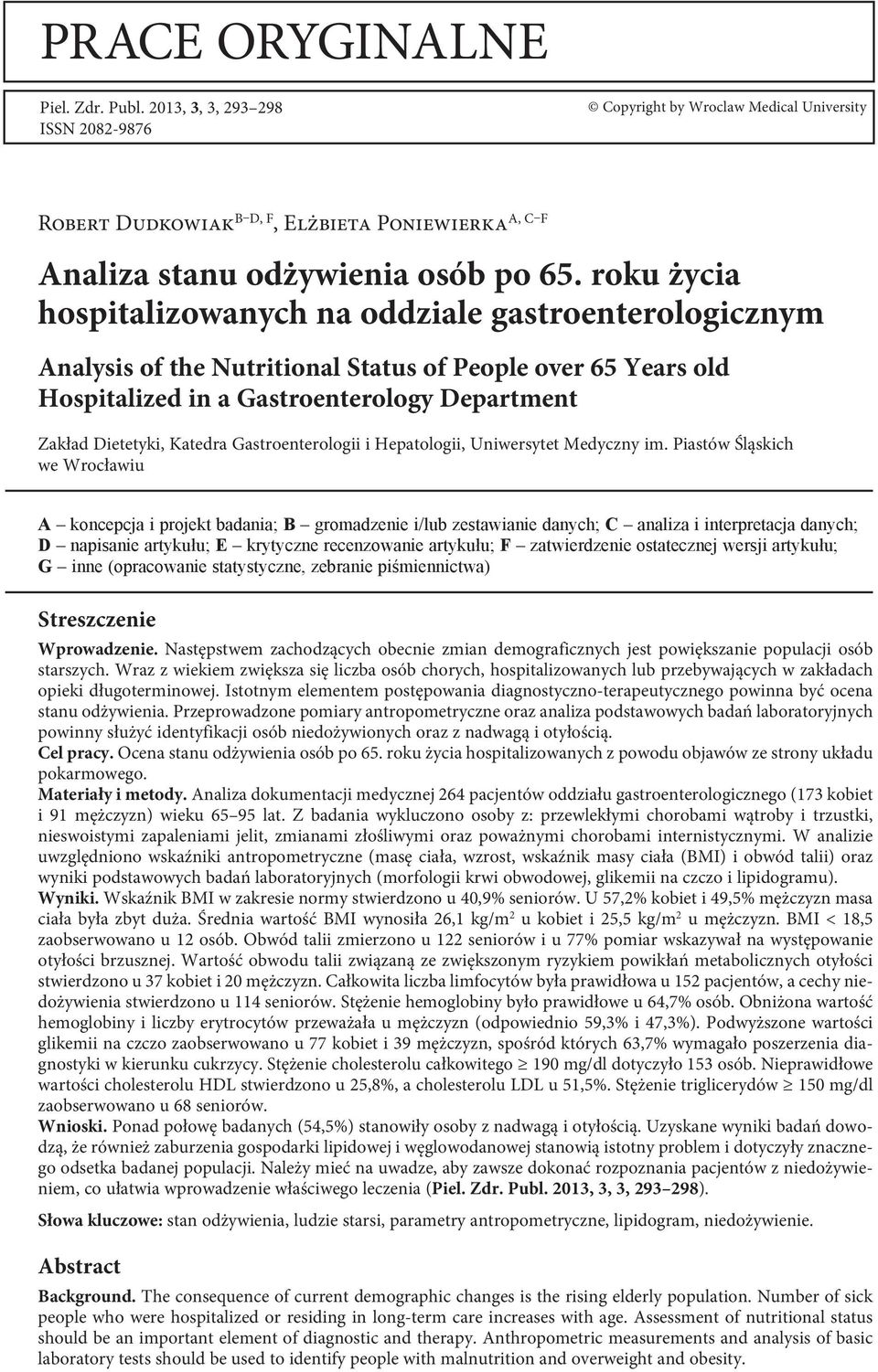 Gastroenterologii i Hepatologii, Uniwersytet Medyczny im.