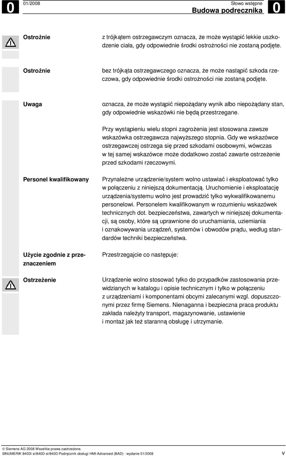 Uwaga oznacza, Ŝe moŝe wystąpić niepoŝądany wynik albo niepoŝądany stan, gdy odpowiednie wskazówki nie będą przestrzegane.