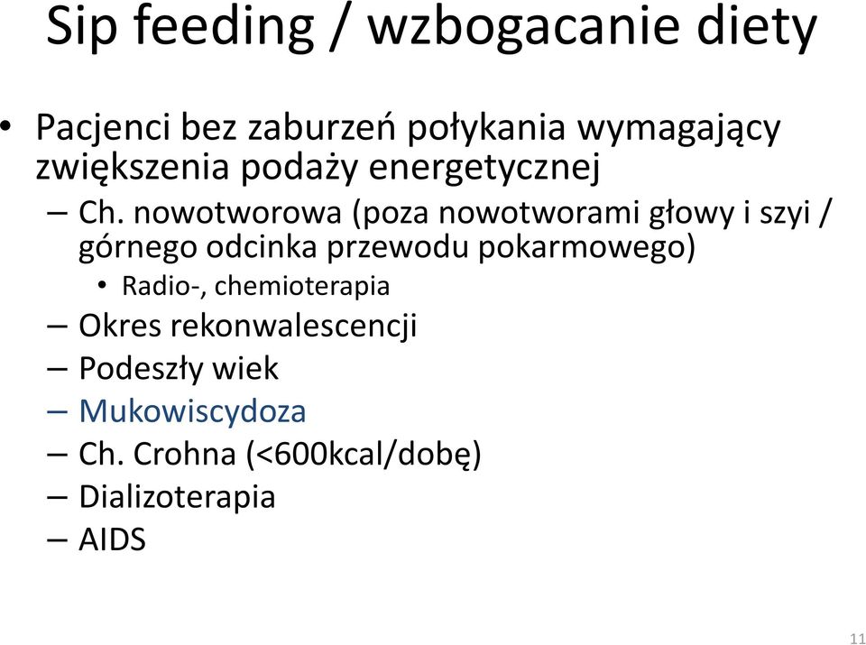 nowotworowa (poza nowotworami głowy i szyi / górnego odcinka przewodu