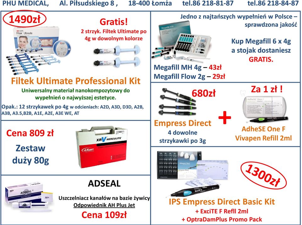 : 12 strzykawek po 4g w odcieniach: A2D, A3D, D3D, A2B, A3B, A3.