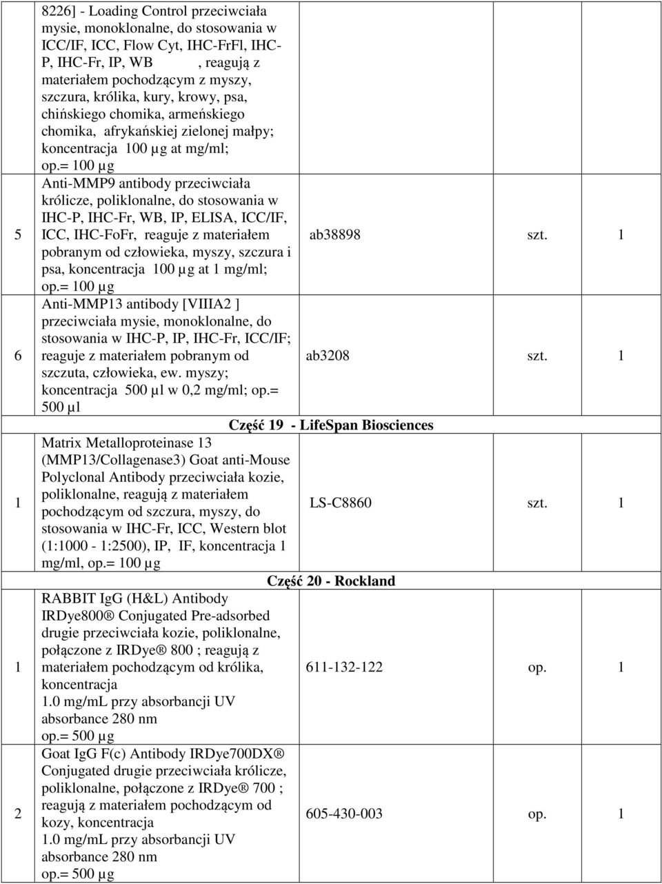 = 00 µg Anti-MMP9 antibody przeciwciała królicze, poliklonalne, do stosowania w IHC-P, IHC-Fr, WB, IP, ELISA, ICC/IF, ICC, IHC-FoFr, reaguje z materiałem pobranym od człowieka, myszy, szczura i psa,