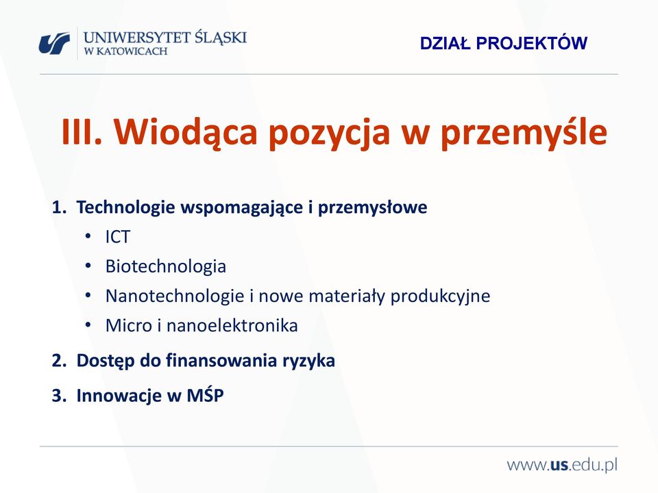 Nanotechnologie i nowe materiały produkcyjne Micro i