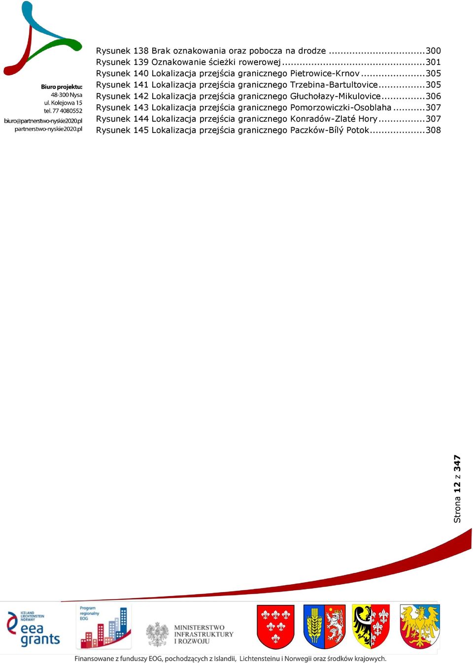 .. 305 Rysunek 141 Lokalizacja przejścia granicznego Trzebina-Bartultovice.