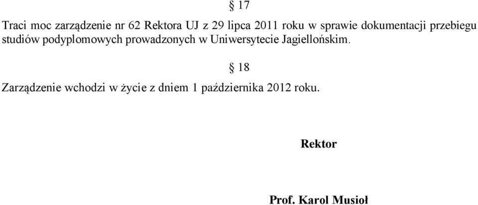 prowadzonych w Uniwersytecie Jagiellońskim.