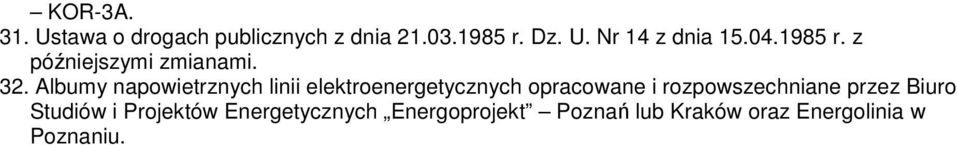 Albumy napowietrznych linii elektroenergetycznych opracowane i