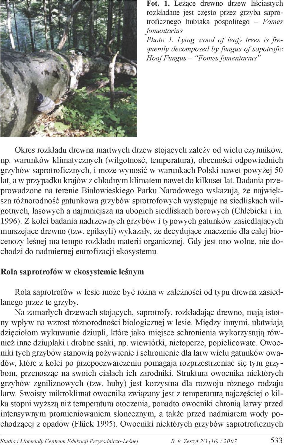 warunków klimatycznych (wilgotność, temperatura), obecności odpowiednich grzybów saprotroficznych, i może wynosić w warunkach Polski nawet powyżej 50 lat, a w przypadku krajów z chłodnym klimatem