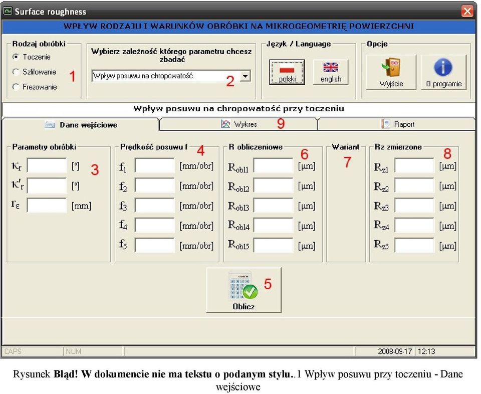 tekstu o podanym stylu.