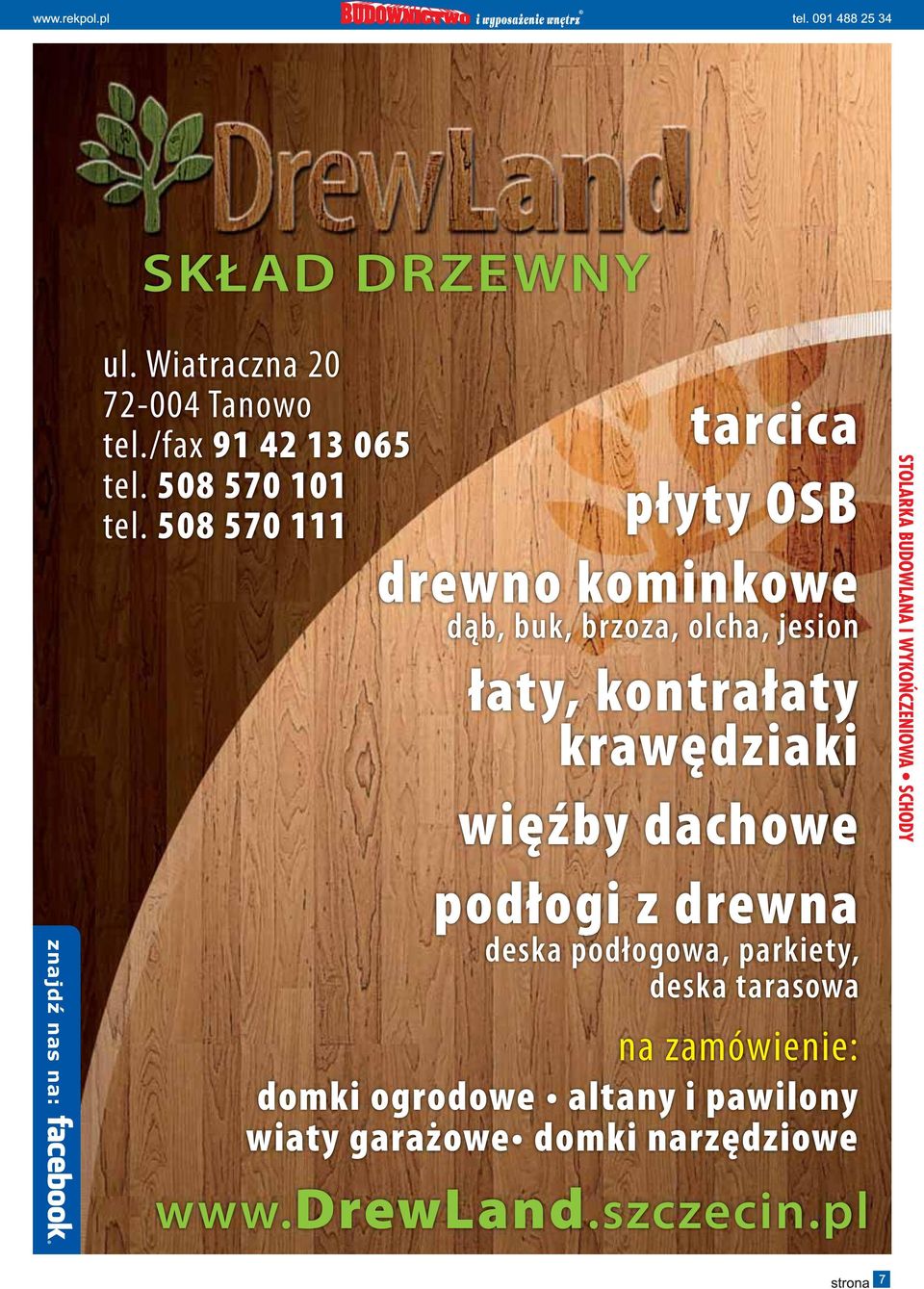 508 570 111 tarcica płyty OSB drewno kominkowe dąb, buk, brzoza, olcha, jesion łaty, kontrałaty