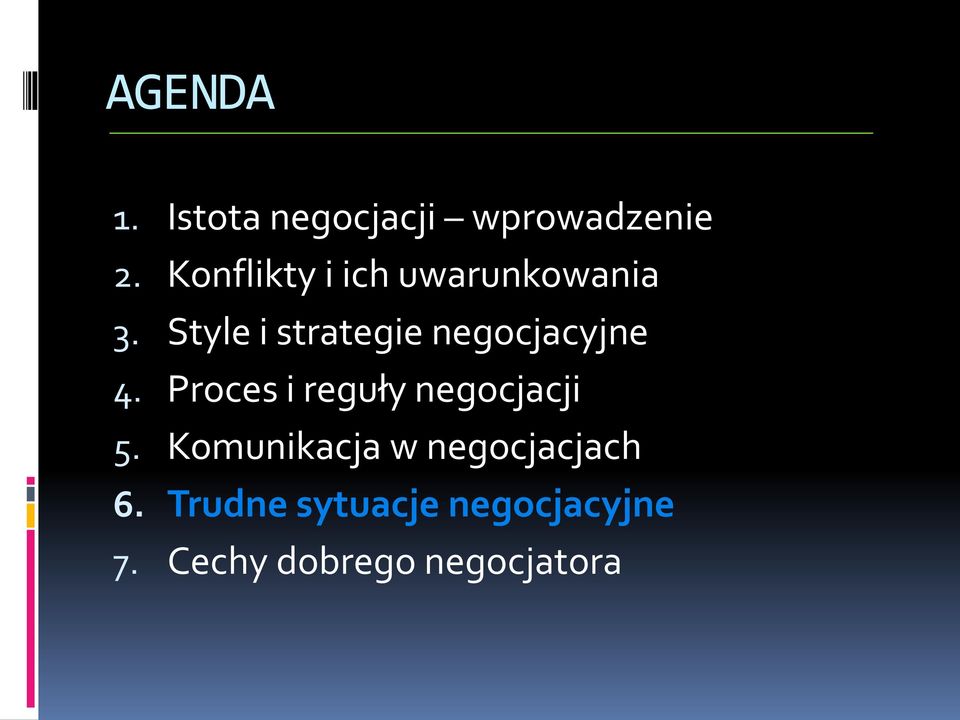 Style i strategie negocjacyjne 4.