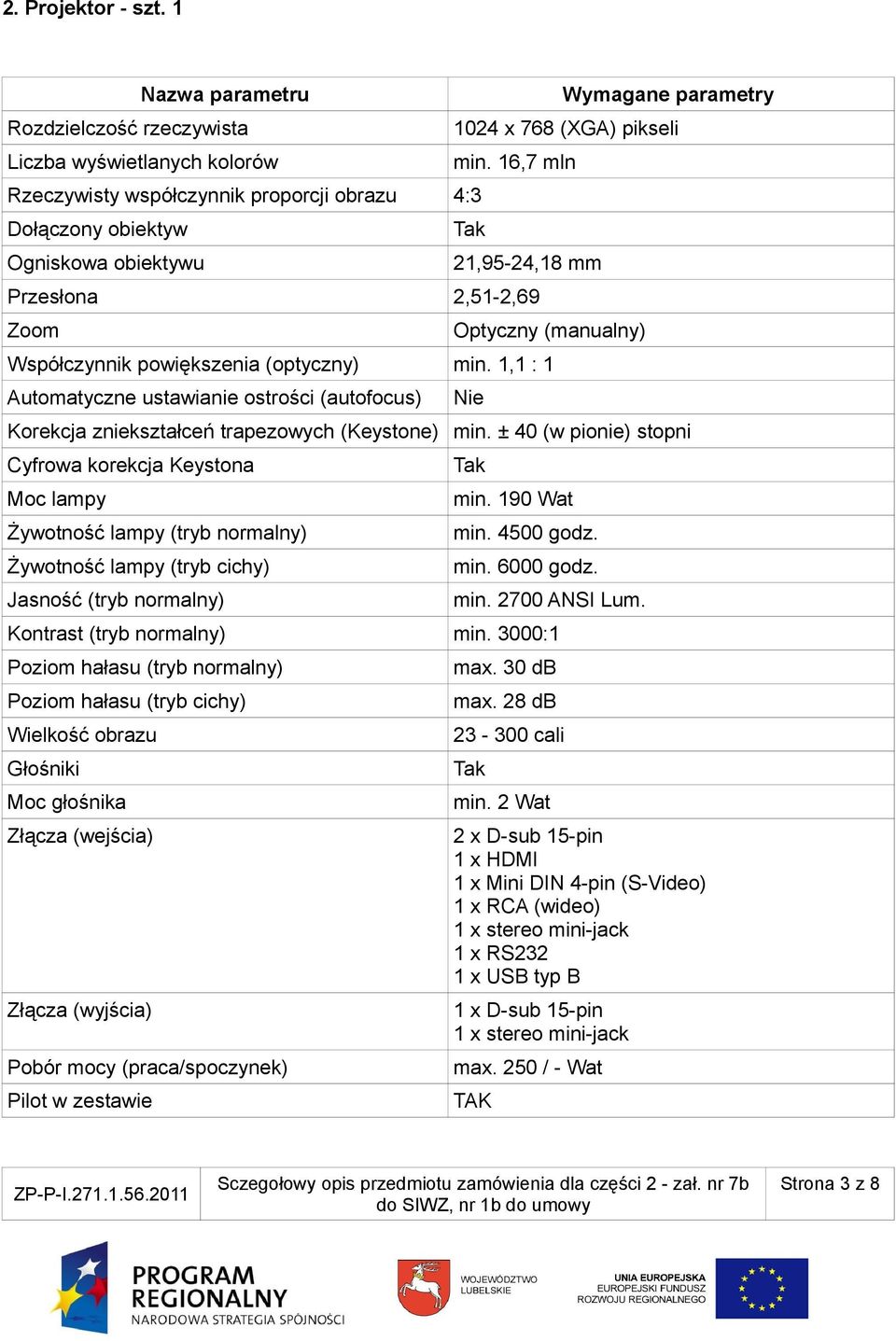 pikseli min. 16,7 mln Tak 21,95-24,18 mm Przesłona 2,51-2,69 Zoom Optyczny (manualny) Współczynnik powiększenia (optyczny) min.