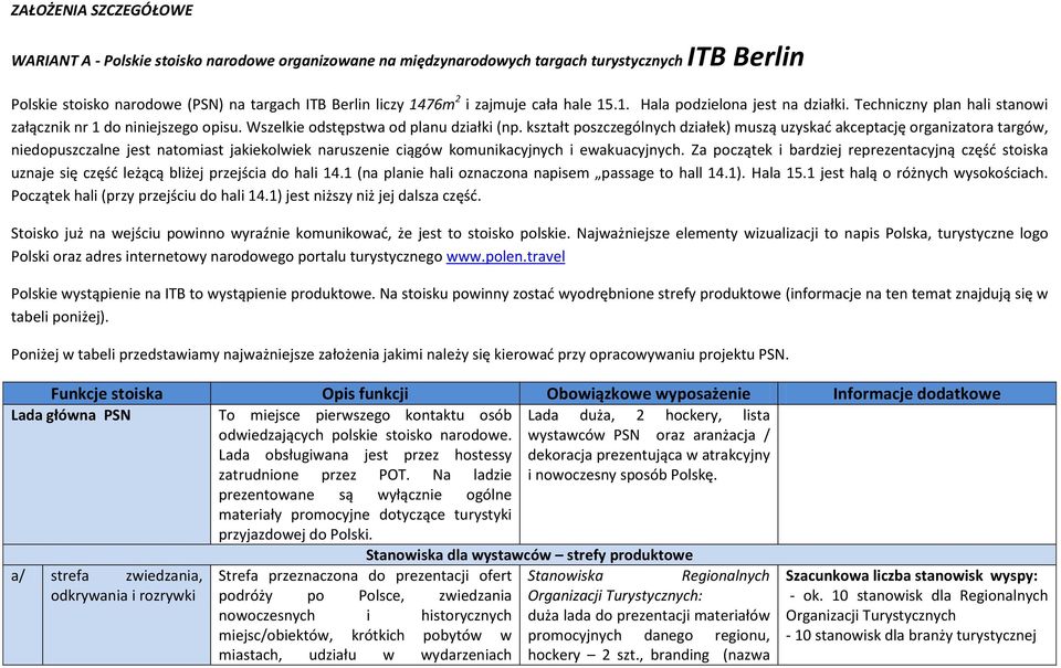 kształt poszczególnych działek) muszą uzyskad akceptację organizatora targów, niedopuszczalne jest natomiast jakiekolwiek naruszenie ciągów komunikacyjnych i ewakuacyjnych.