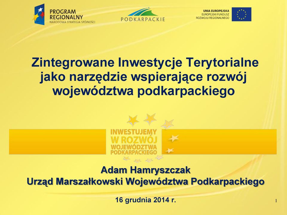 podkarpackiego Adam Hamryszczak Urząd