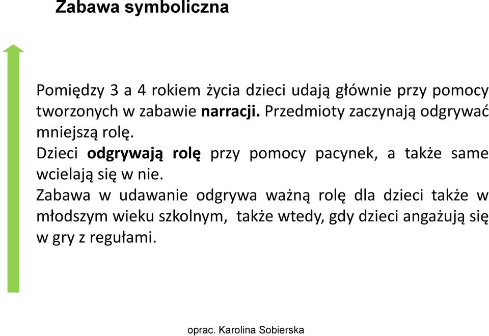 Dzieci odgrywają rolę przy pomocy pacynek, a także same wcielają się w nie.