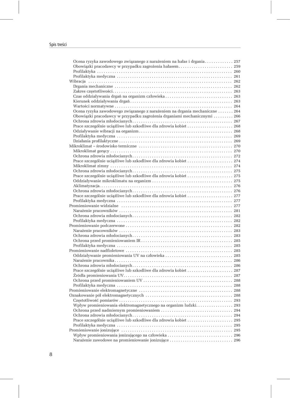 ..................................................... 262 Zakres częstotliwości....................................................... 263 Czas oddziaływania drgań na organizm człowieka.