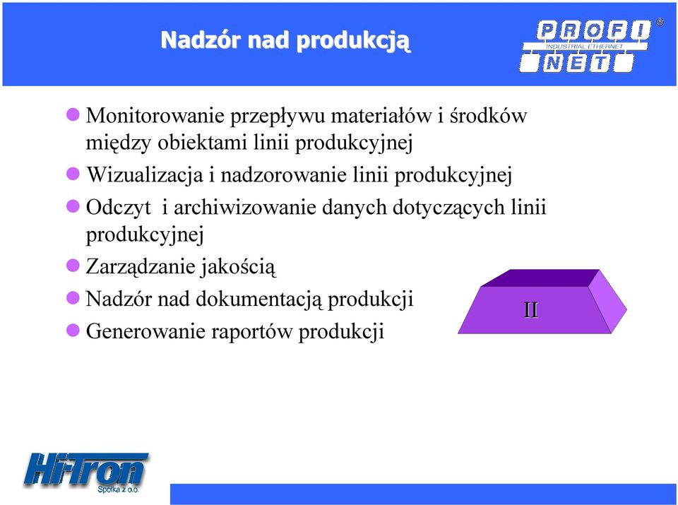 produkcyjnej Odczyt i archiwizowanie danych dotyczących linii produkcyjnej