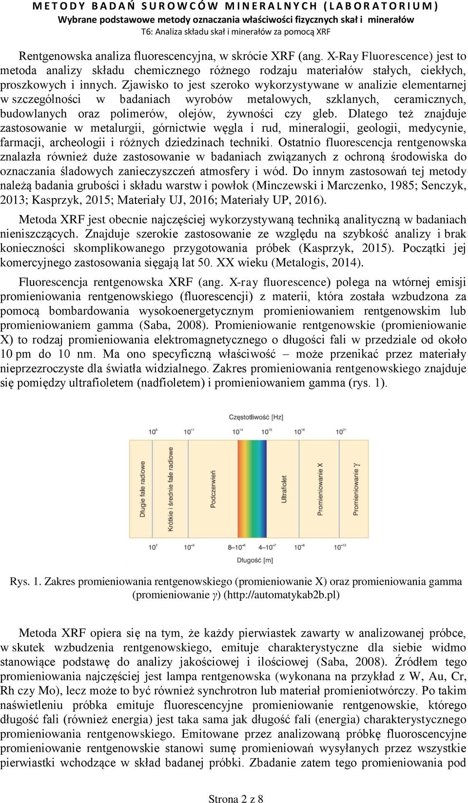 Dlatego też znajduje zastosowanie w metalurgii, górnictwie węgla i rud, mineralogii, geologii, medycynie, farmacji, archeologii i różnych dziedzinach techniki.