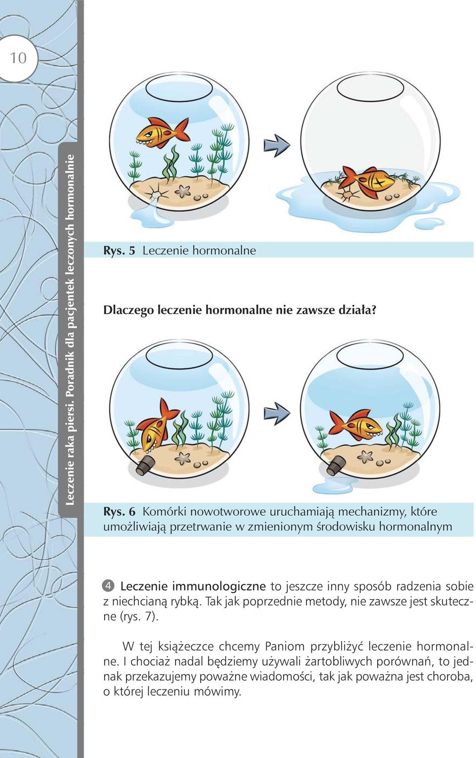 6 Komórki nowotworowe uruchamiają mechanizmy, które umożliwiają przetrwanie w zmienionym środowisku hormonalnym 4 Le cze nie im mu no lo gicz ne to jesz cze