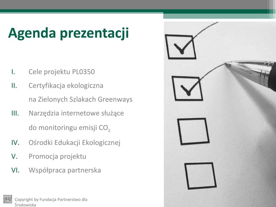 Narzędzia internetowe służące do monitoringu emisji CO2 IV.