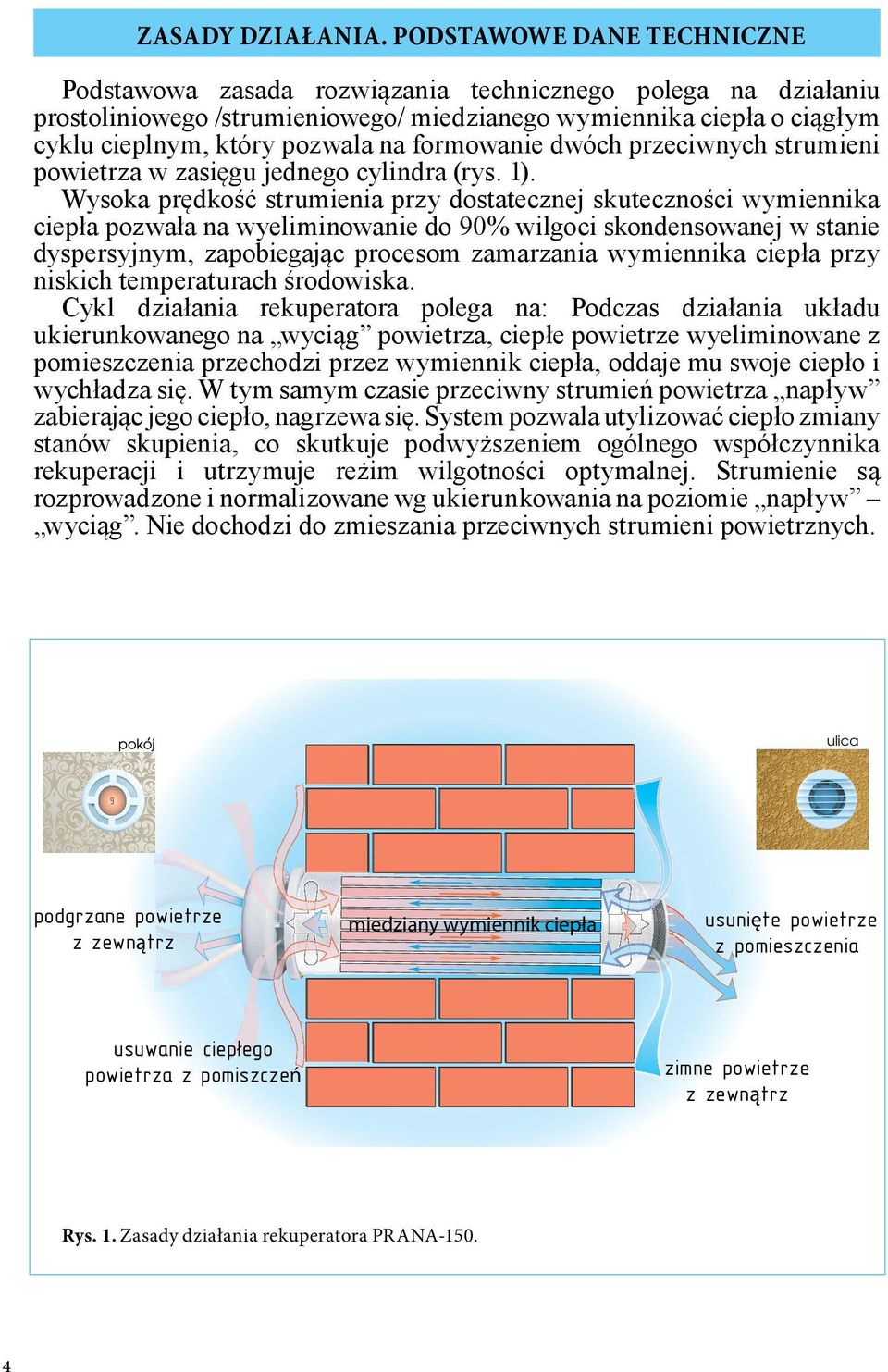 formowanie dwóch przeciwnych strumieni powietrza w zasięgu jednego cylindra (rys. 1).