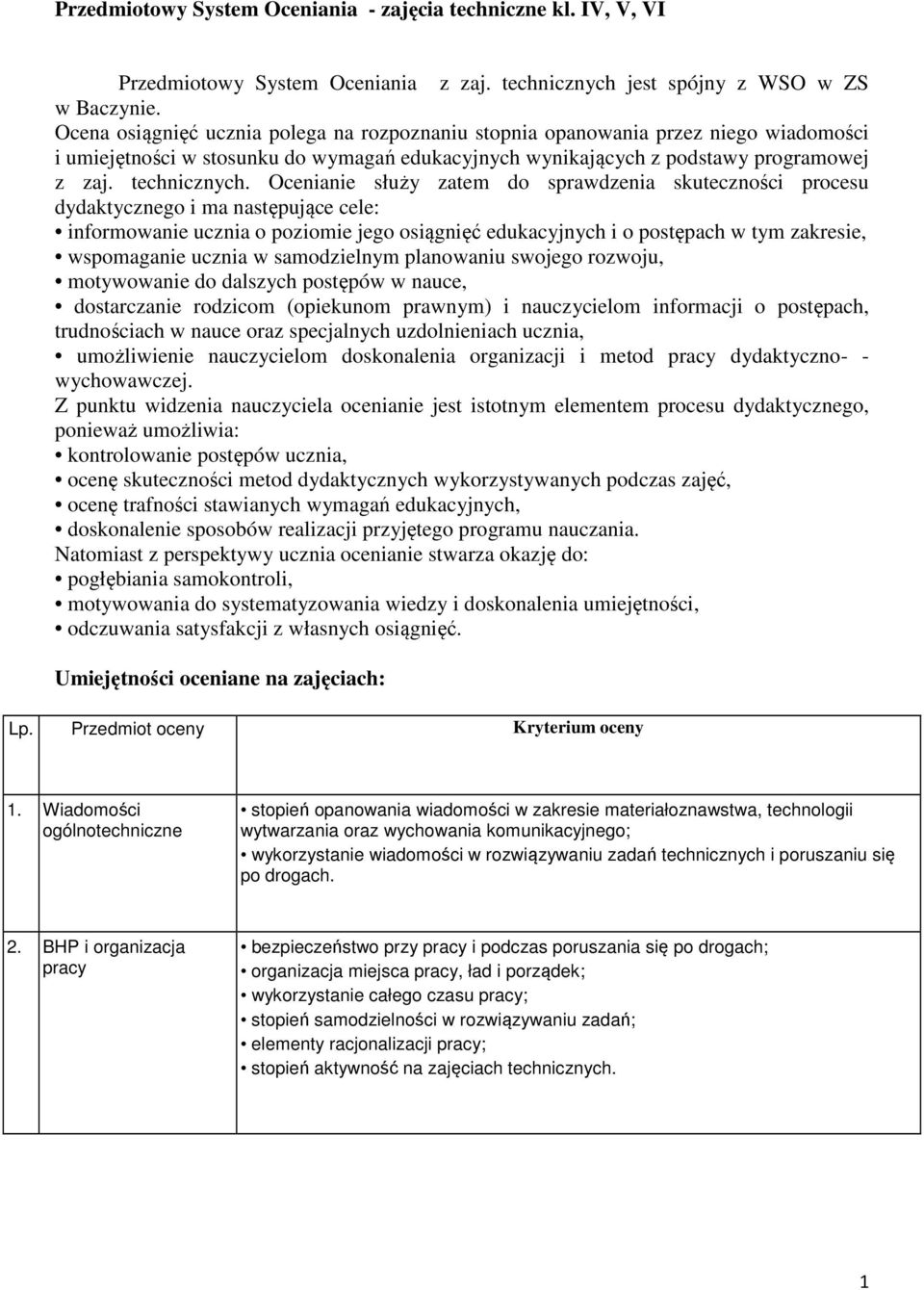 Ocenianie służy zatem do sprawdzenia skuteczności procesu dydaktycznego i ma następujące cele: informowanie ucznia o poziomie jego osiągnięć edukacyjnych i o postępach w tym zakresie, wspomaganie