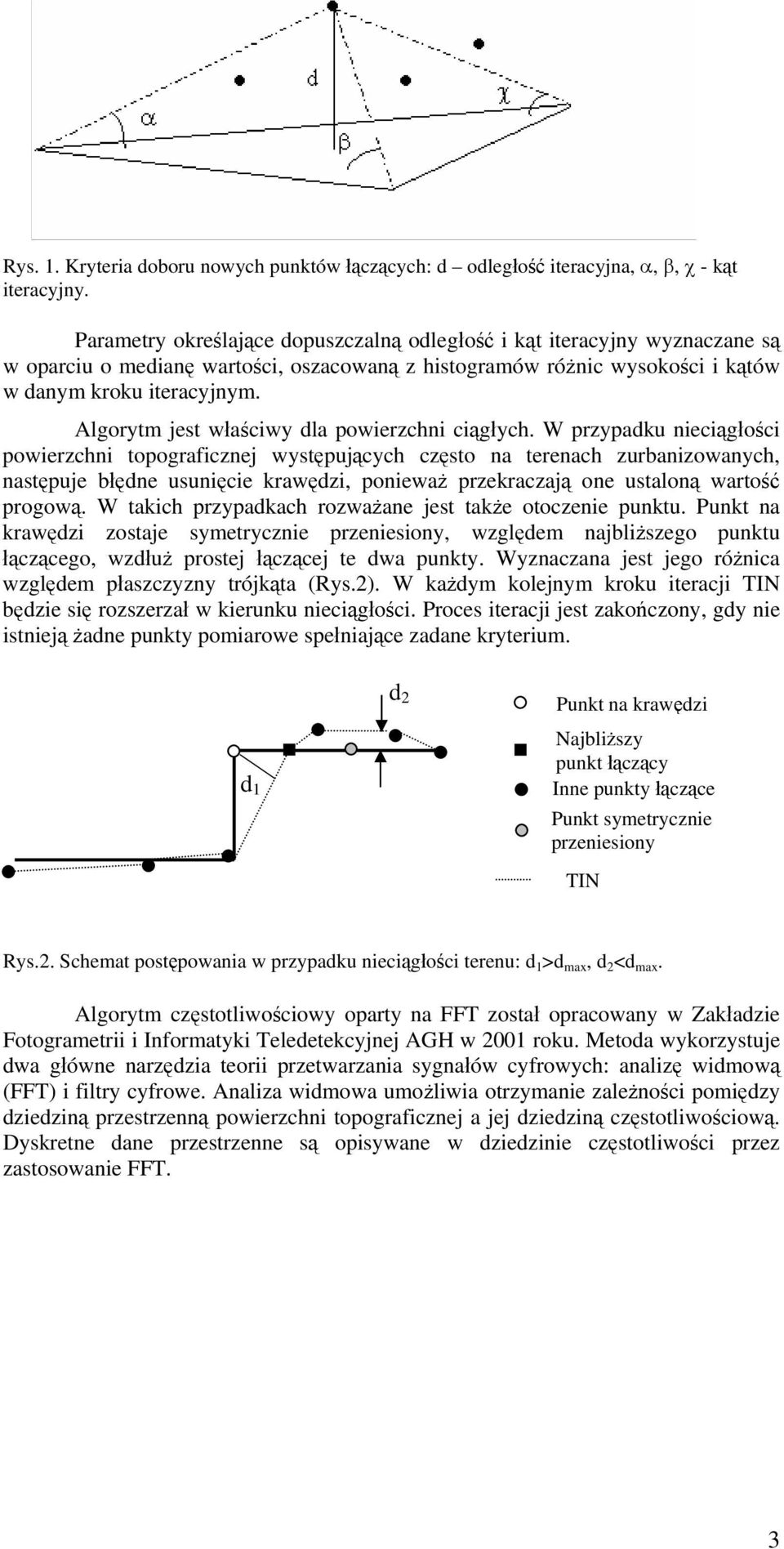 Algorytm jest właściwy dla powierzchni ciągłych.