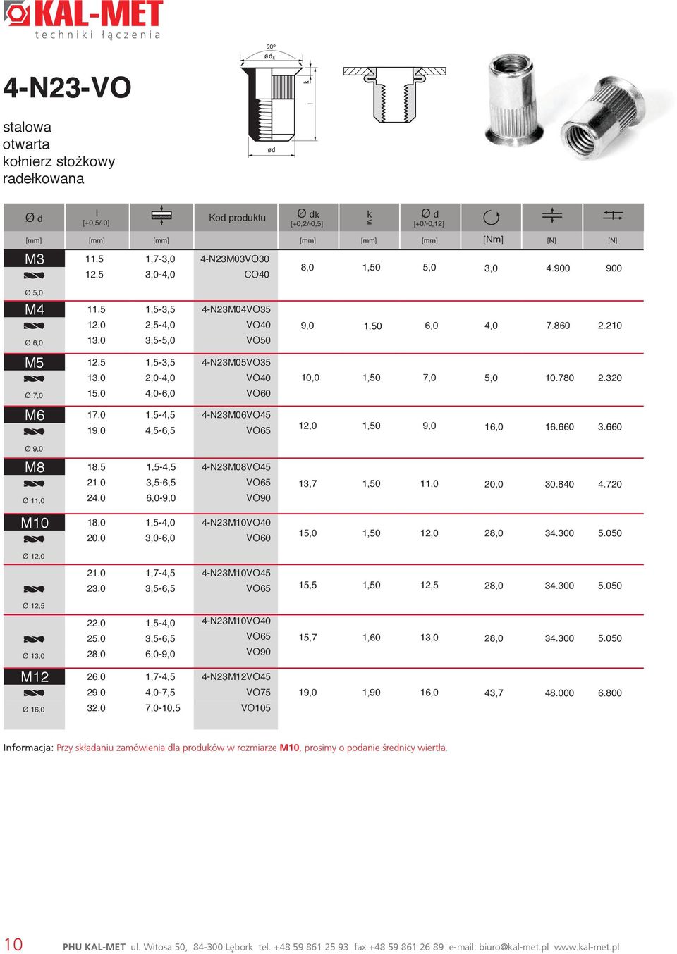 0 1,5-4,5 4,5-6,5 4-N23M06VO45 VO65 12,0 1,50 9,0 16,0 16.660 3.660 Ø 9,0 M8 18.5 21.0 Ø 11,0 24.0 1,5-4,5 3,5-6,5 6,0-9,0 4-N23M08VO45 VO65 VO90 13,7 1,50 11,0 20,