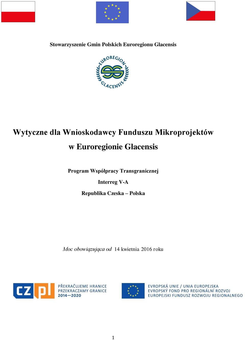 Glacensis Program Współpracy Transgranicznej Interreg V-A